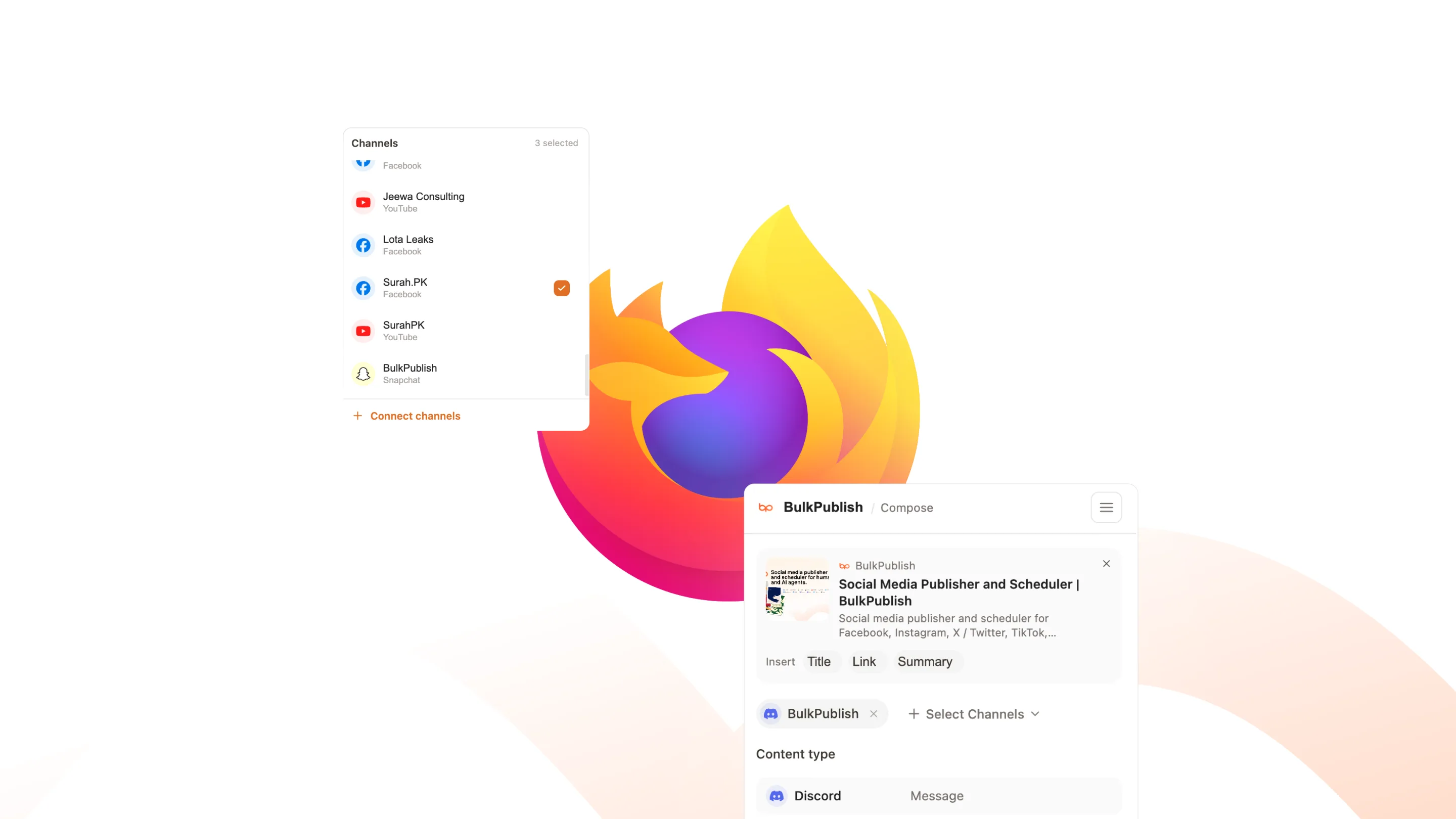 Firefox integration for BulkPublish