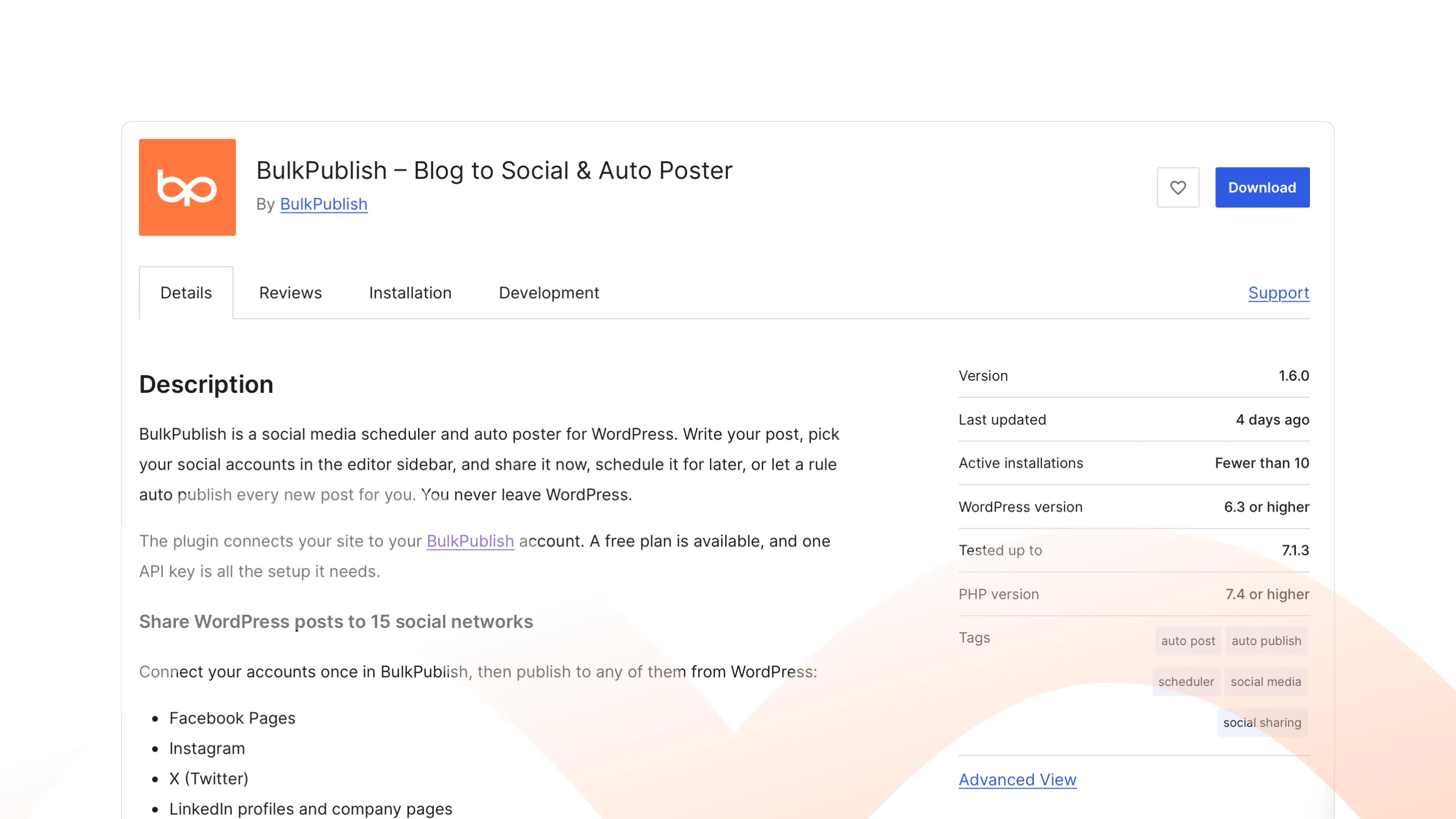 WordPress integration for BulkPublish